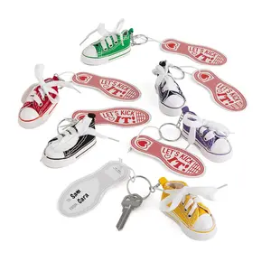 Let's Kick It Tennis Shoe Keychains Valentine Exchanges with Card for 12