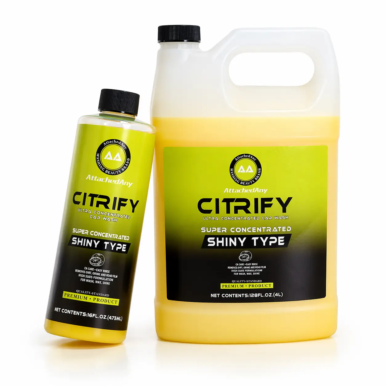 AttachedAny High Foam Car Wash Pre-Wash - Foam Gun Special, Suitable for Foam Gun or Barrel Car Wash, Safe for Cars, Trucks, Motorcycles, RVs, etc., Citrus Scent - 16 oz Foam Lance Car Detailing Kit
