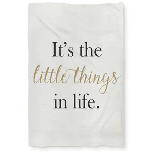Begin Home Decor C1DCTXLWMDWY8D Its the Little Things in Life - Beige Twin Size Extra Long Duvet Cover - Home Decor
