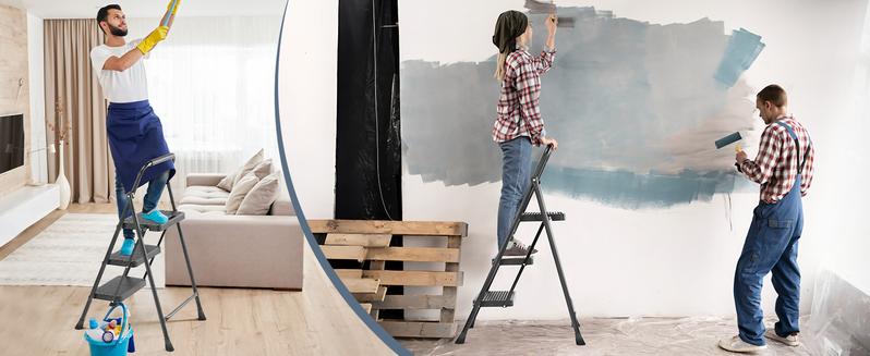 [Deal] Heavy Duty Step Ladder, Lightweight Foldable Stool for Adults, Small Ladder Portable Ladders with Sturdy Construction for Kitchen and Home