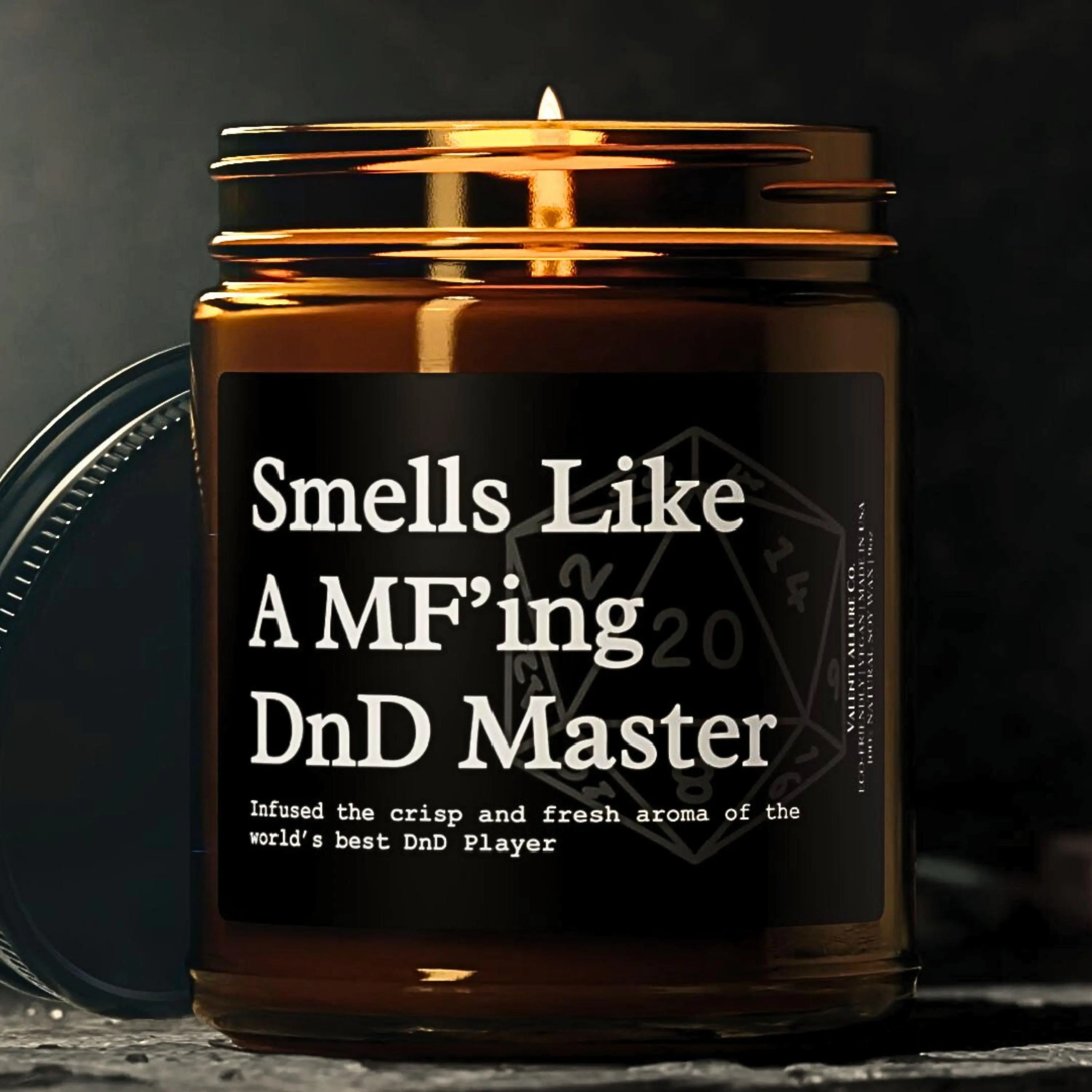 Smells Like A MFing DnD Master, DnD Dungeon Master Candle Christmas Gifts, Gamer Player Gift, Dungeons and Dragons DM Candle, Funny Candles