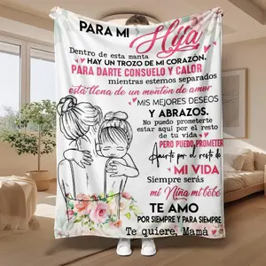 Soft Letter Pattern Flannel Throw Blanket with Storage Bag – Super Cozy Warm Bedding for Couch, Perfect Sister Gift, Ideal for Travel & Camping #CozyVibes #HomeRefresh