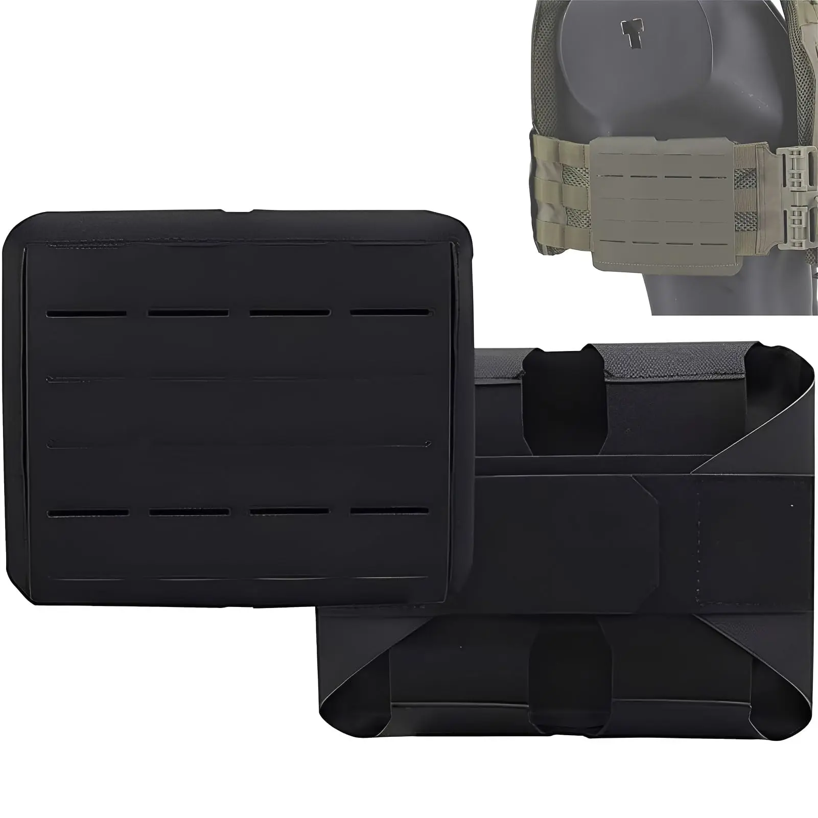 Tactical MOLLE Side Plate Pouch Adjustable Cummerbund Side Bag for Vest Panels Magazine for 15x15cm 20x15cm