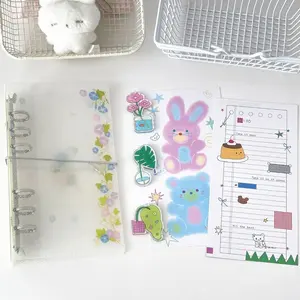 A6per polka dot star notebook, loose leaf twill notebook with simple and high aesthetic value, original Instagram style