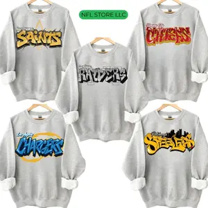 Vintage ALL TEAM FOOTBALL Style Sport Grey Sweatshirt, Retro 90s Style All Teams Football Shirt, Gift Fan Sport Menswear Gift for Women and Men Vintage College Football Graphic, Custom Team GR