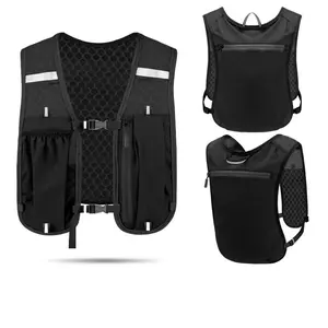 Running Hydration Vest Backpack Unisex Trail Running Hiking Cycling Vest, Lightweight Backpack with Water Bottle Bag, Adjustable Straps, Reflective Design, Outdoor Sports Bag for Women Men for Hiking Trail Running Cycling Race Marathon for Women Men