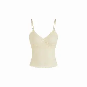 Cider Lace Sweetheart Floral Bowknot Cami Top Womenswear SummerWins