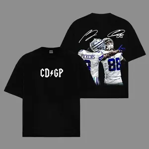 CeeDee Lamb & George Pickens - Cowboys WR Duo Cotton T-Shirt, Cowboys Fans Outfit, Game Day Outfits, Gift For Football Fans, Football Graphic Tee