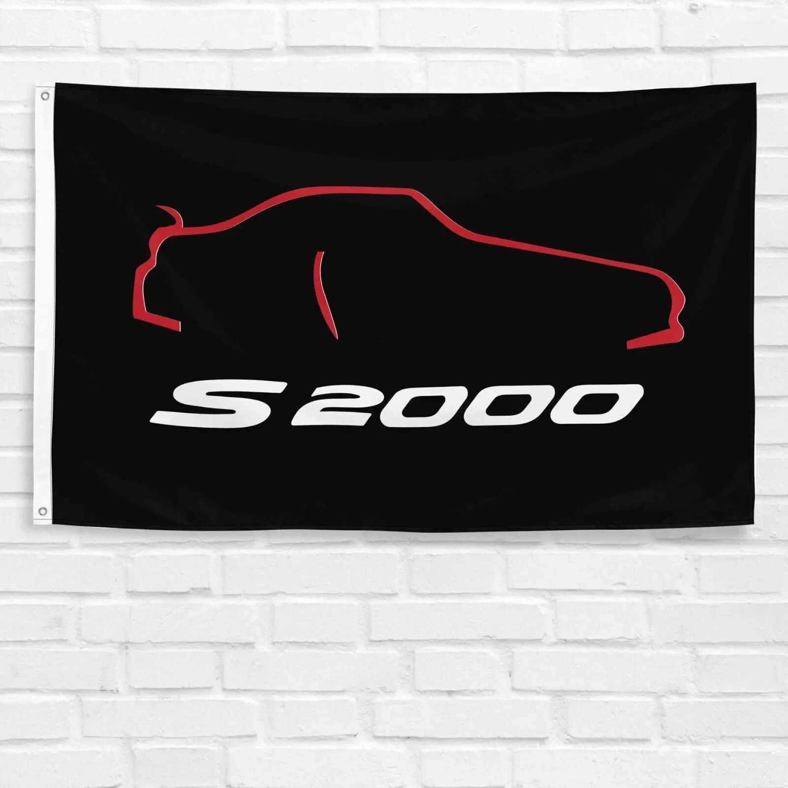 Unbranded & Handmade 3x5 ft Single-Sided Polyester Fabric Wall Hanging Backdrop, Vibrant JDM Car Racing Print Decoration for VTEC Car Enthusiasts, Party Decor, Room Decorations, Birthday Gift Ideas, Happy Birthday, Party Decoration Supplies, Indoor