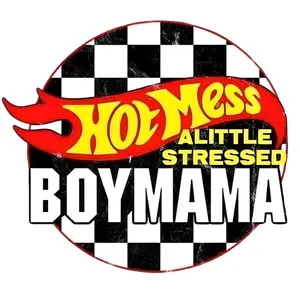 Hot Mess Boy Mama Direct To Film Print, DTF Print, REady To Press Print For T Shirts
