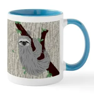 CafePress - Sloth 11 Oz Ceramic Mug Mugs - 11 oz Ceramic Mug - Novelty Coffee Tea Cup