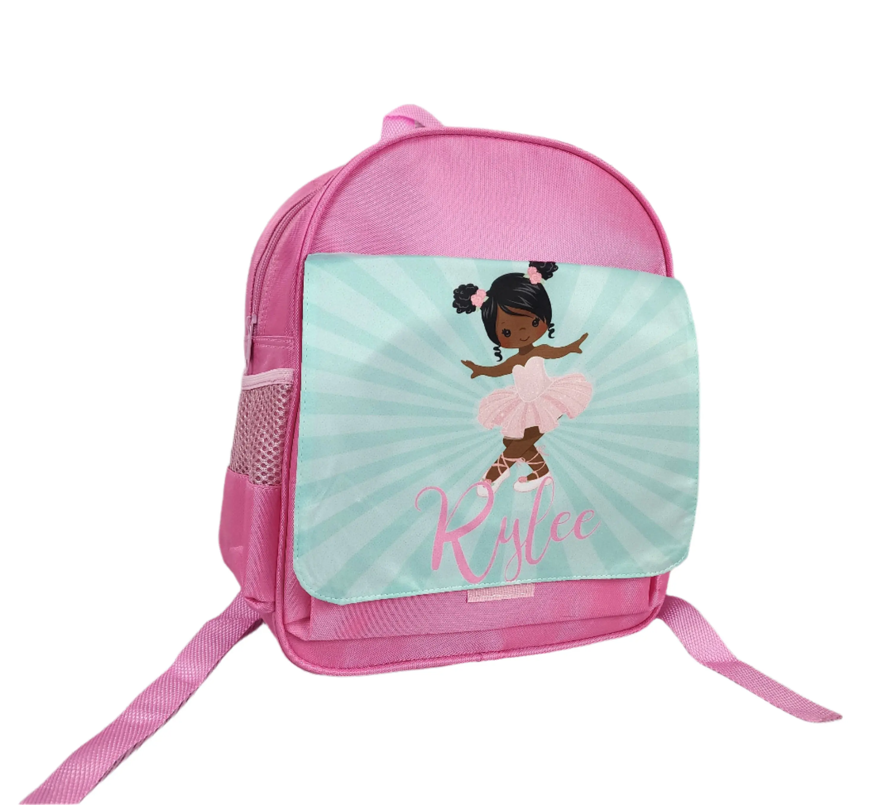Custom Ballerina - Pink Book Bag for Summer with Personalized Name Rylee Perfect for Dance Practice Supplies & Everyday Needs