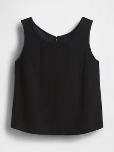 [FLASH SALE] Cotton Gauze Racer Shell Tank Top