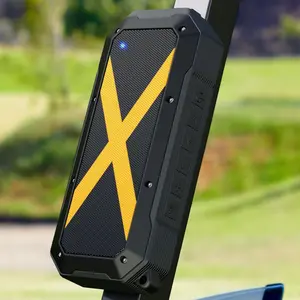Golf Speaker , Portable  Jobsite Speakers, Hands-Free Calls, 30H  Stereo Sound TWS for Golfing, Camping, Outdoor (Yellow)