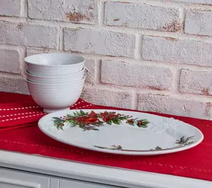 Home` Reflections 14" Oval Holiday Serving Platter