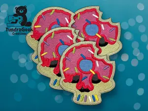 Donut Skull Sew-On Patch