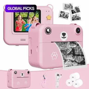 kids camera,Kids Instant Print Camera, Pocket Camera, Christmas Birthday Gift for 4-10 Years Old Boys and Girls, Portable Travel Toy for 4 5 6 7 8 9 10 Years Old Girls with 3 Roller Photo Paper #GLOBAL PICKS