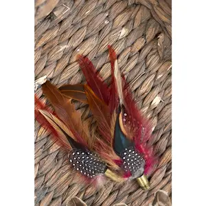 Berry and Rust Feather Bullet Casing