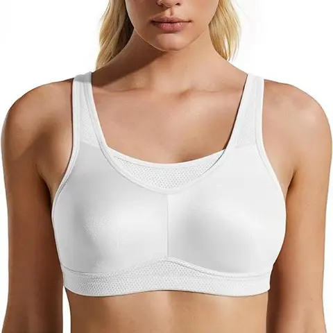 Wingslove High Impact Sports Bras For Women's Non Padded Full Coverage Wireless Work Out Bra