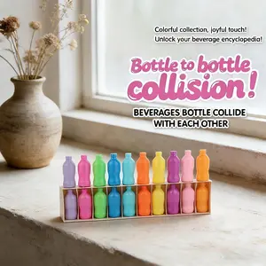 Mini Colorful Bottle Collision Guess Game, 20 Colored Bottles with Storage Box – Logic Building Parent-Child Puzzle Board Game, Memory Reasoning Training Family Party & Group Activity Game