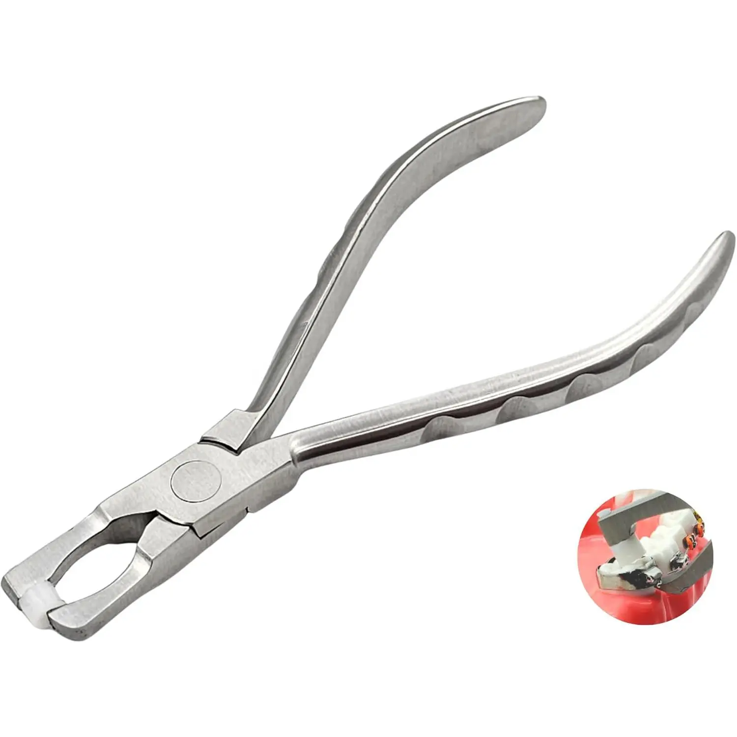 Orthodontic Molar Band Remover Pliers - Lightweight Ergonomic Stainless Steel Hand Tool with Extra Teflon Button, High Precision Tips, Autoclavable Reusable for Dental Students, Versatile Use