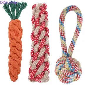 Durable Rope Knot Dog Toys Bite Resistant Teething Chew Toys for Large & Small Dogs Interactive Teeth Cleaning Toys Relieve Boredom Puppy Pet Supplies for Aggressive Chewers