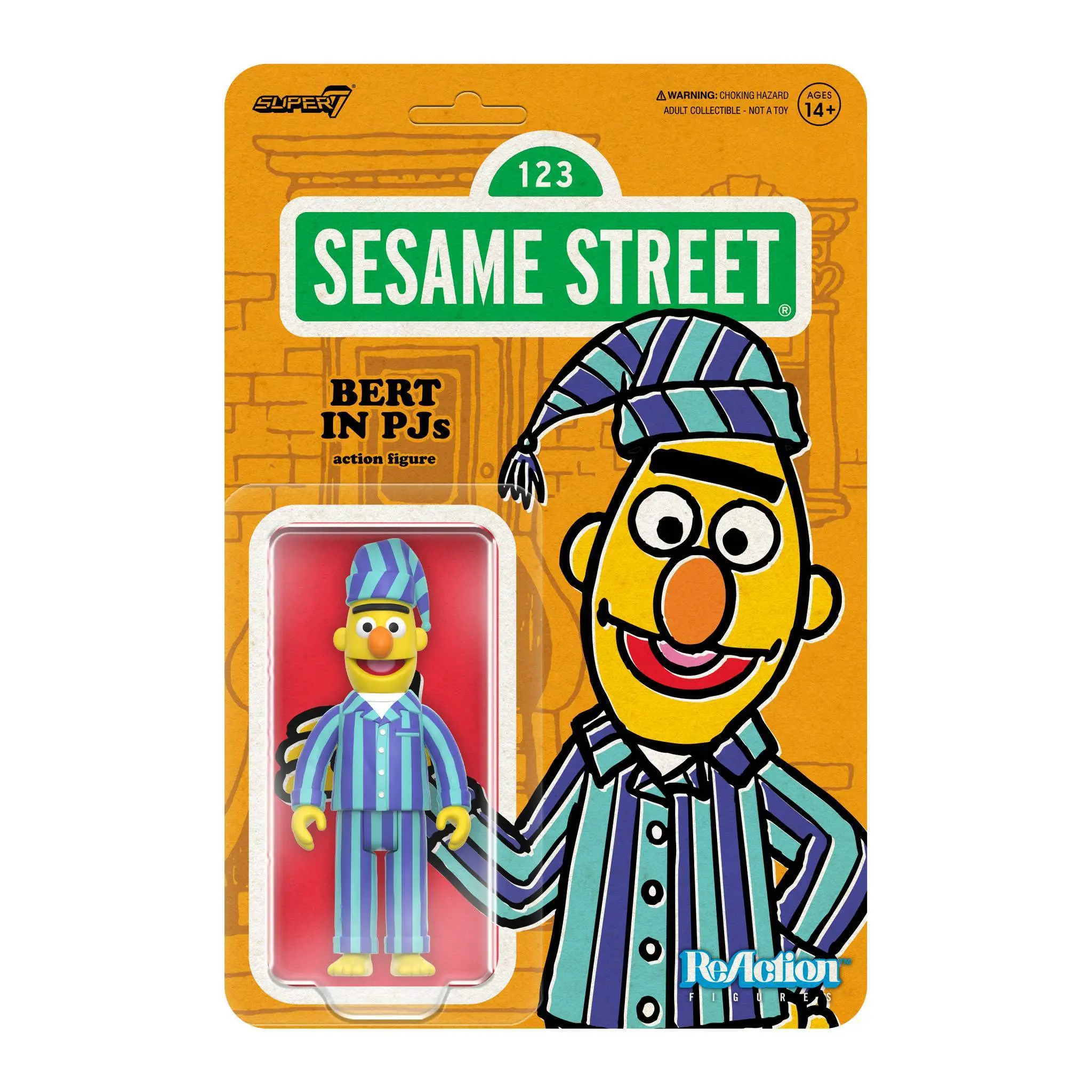 Super7 Sesame Street ReAction Figures Wave 06 - Bert (PJs)