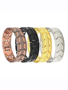 European Best-Selling Antique Copper Magnetic Bracelet, Vintage Fashion Three-Row Detachable Couple Bangle, Ideal Gift for Family and Friends