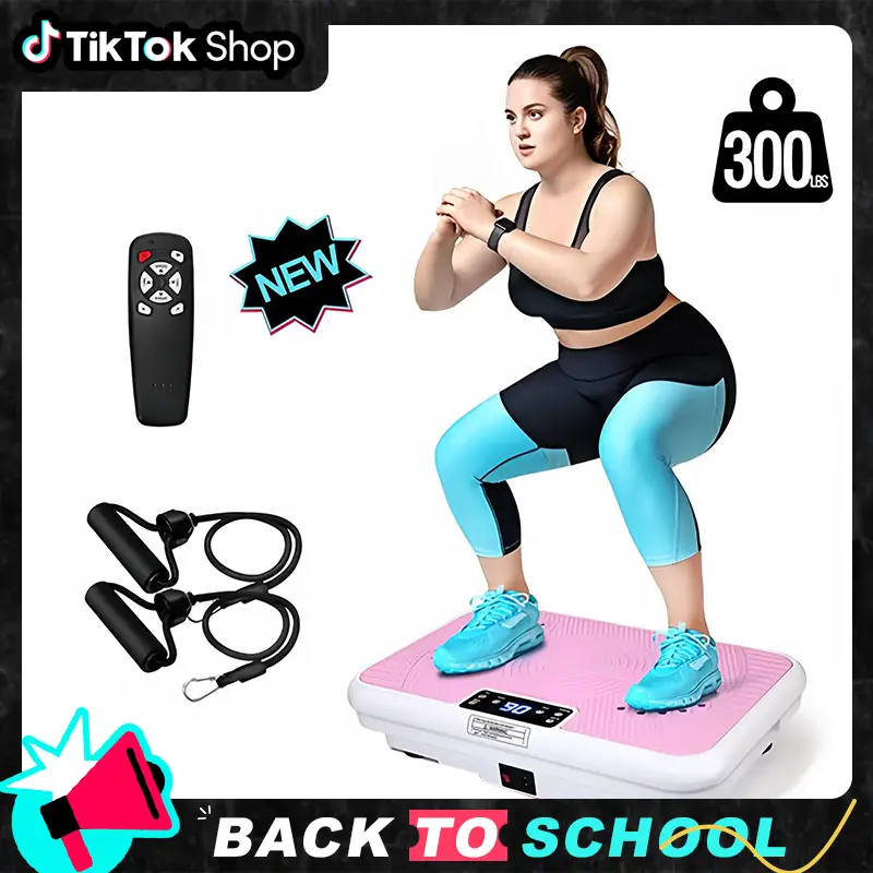 ROTAI Whole Body Vibration Plate Exercise Machine - Home & Travel Workout Equipment, Toning & Wellness, Max User Weight 300lbs, Father's Day gift