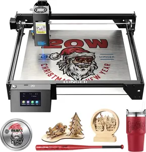 RAY5 20W Laser Engraver, High-Precision Engraving Machine with 3.5" Touch Screen & APP Offline Control, Laser Cutter for Wood, Metal, Acrylic, Glass, Leather, 15.7"x15.7" Working Area