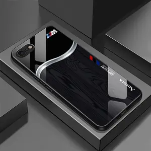 Suitable for [iPhone Se 2] wood grain mobile phone case, high-value glass shell, personalized business style mobile phone case, simple new mobile phone case-888