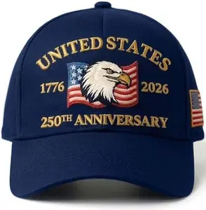 United States 250th Anniversary Hat 1776-2026, Patriotic Eagle Embroidered Baseball Cap, Adjustable Cotton Vintage Hat