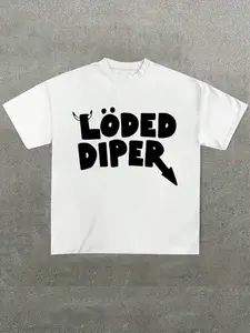 TikTok Trend "Löded Diper" Graphic T-Shirt Men's Oversized Black Streetwear Tee Punk Aesthetic Fall Fashion Gift Idea for Black Friday Deals #tiktokshopblackfriday #fallfashion #blackfriday #gifts