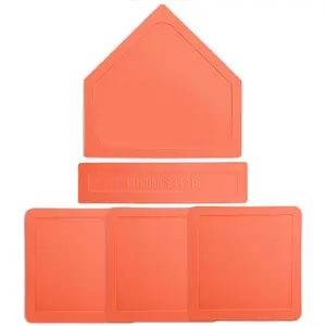 Cannon Sports Throwdown Base Set - 5pc Durable Rubber Home Plate, Pitcher's Mound & 3 Bases – Indoor Outdoor Base Set Perfect for Baseball, Softball, Kickball, Backyard Practice