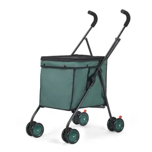 P08B Shopping Cart, Collapsible Folding Utility Wagons Carts Heavy Duty, The Original Patented, Outdoor Utility Wagon Cart