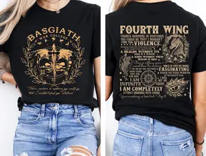 Sale Up To 70% - Fourth Wing Shirt, Dragon Rider tshirt, Basgiath War College Shirt, The Empyrean Series, Violet Sorrengail Fantasy Book, Violet Sorrengail Tee, Dragon Lover T-Shirt, Best Idea Gift