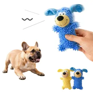 Interactive Dog Squeaky Toy with Durable Chenille Fabric for Dental Care & Active Exercise Plush Pet Toy for Throwing and Catching Games and Interactive Play Between Owners and Dogs, Only For Light Chewers Small/Medium/Calm Large Breeds