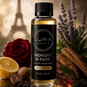 MIDNIGHT IN PARIS 120ML Pure Natural Aroma Oil - Home Fragrance Freshener for Aromatherapy Diffusers, Relaxation, and Home Scenting