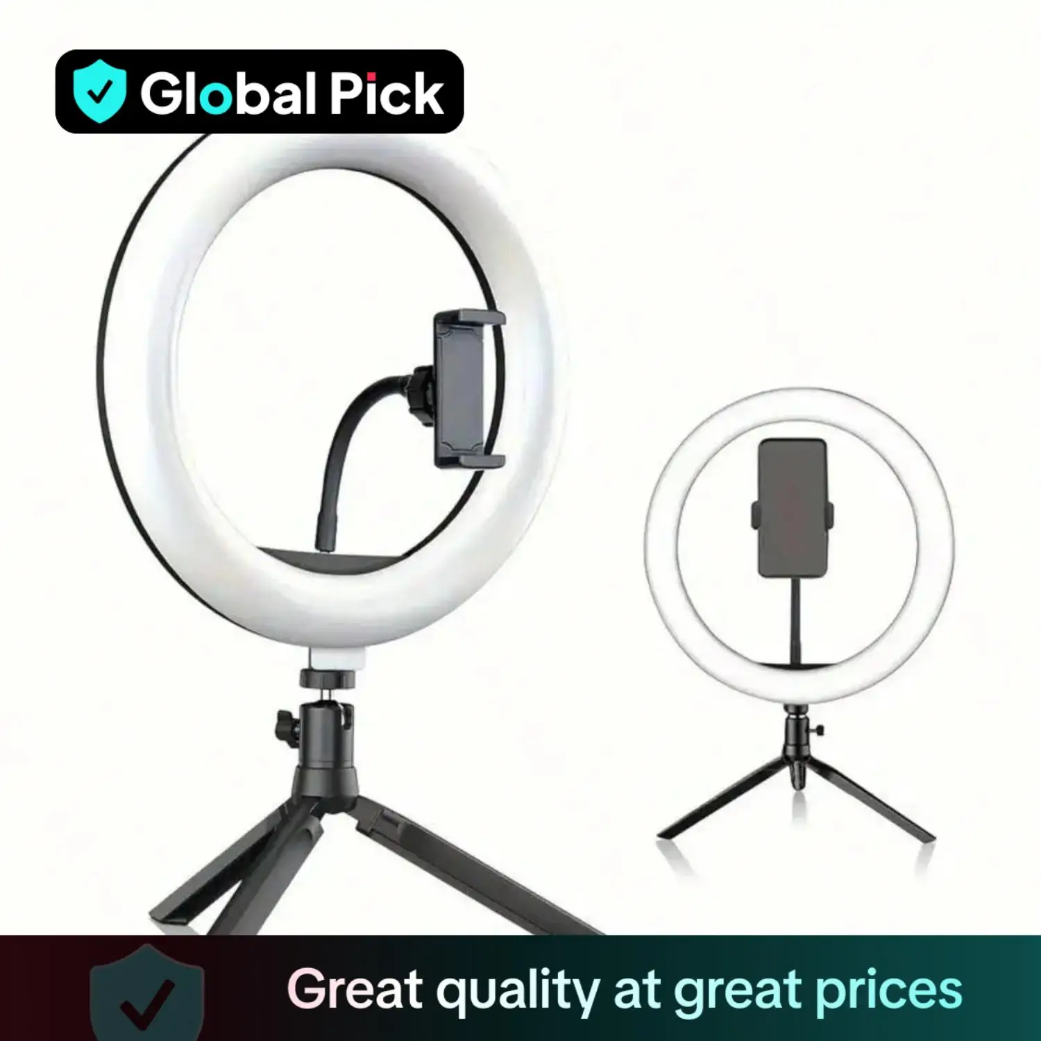 10 Inch Selfie Ring Light with Rotatable Tripod Stand & Phone Holder, Selfie Ring Light, Mobile Phone Accessories for Cellphone Live Streaming, Smartp