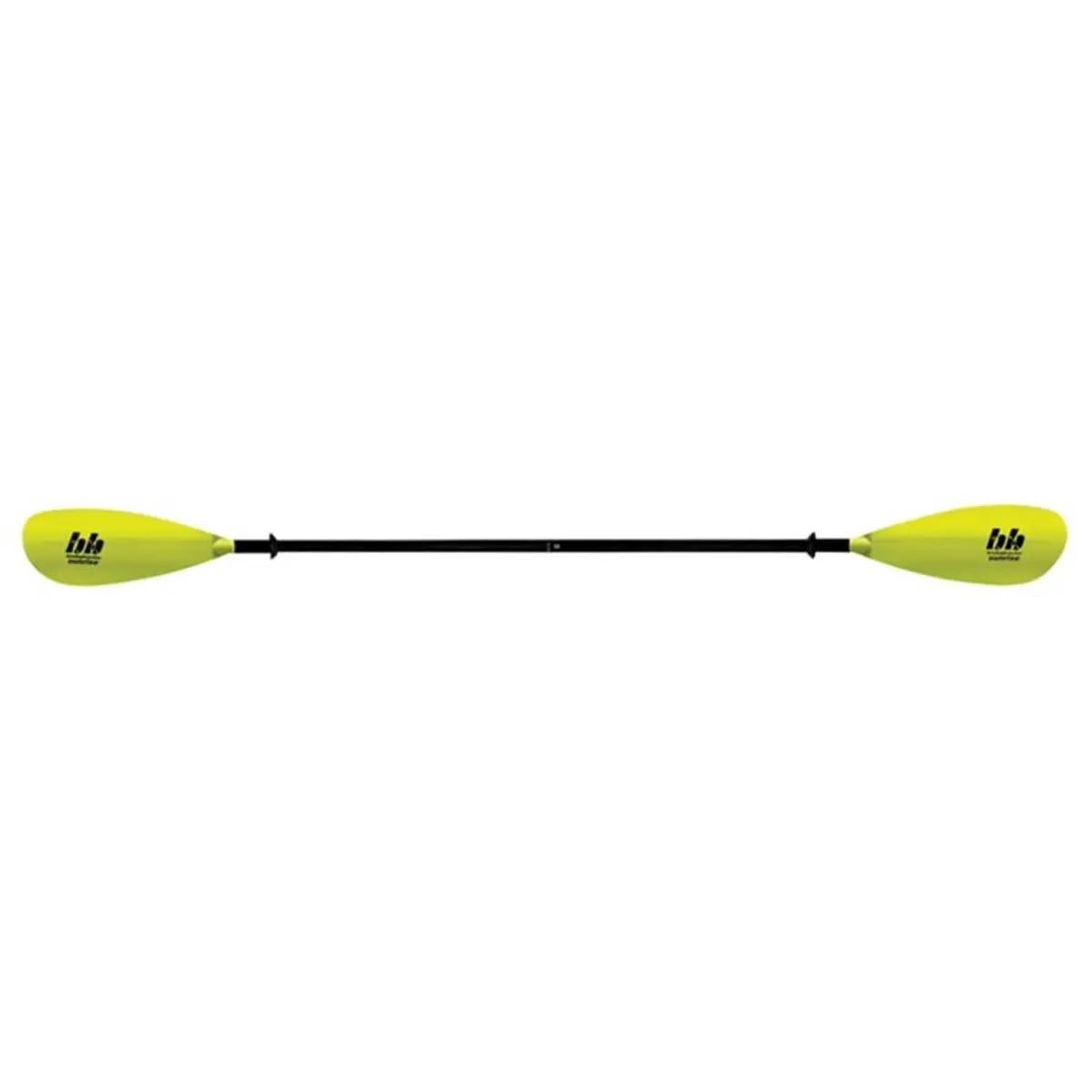 Bending Branches Sunrise Fiberglass Kayak Paddle - 230 cm Aluminum Shaft, 2-Piece, Lightweight, Durable, High-Vis Yellow Polypropylene Blades, Green, Joint Discomfort Relief, All Ages Suitable, High-Vis Yellow Blades