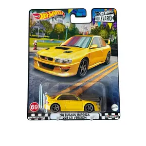 Hot Wheels Premium ‘98 Subaru Impreza 22B-STi Version Yellow Boulevard 69 1:64 Diecast Car