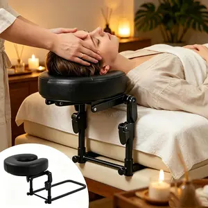 Massage Headrest for Bed, Face Cradle & Face Down Pillow - Foldable Home Massage Kit for Mattress Top, Fits 5.5 to 17.7 Inch Mattress