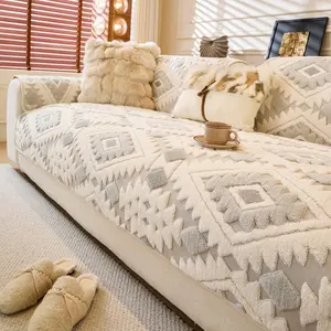 Lingfeng Plain Sofa Cover, Washable Sofa Slipcover, Non-Slip Sofa Protector, Soft Comfortable Couch Blanket or Pillowcase, Reusable Living Room Decor