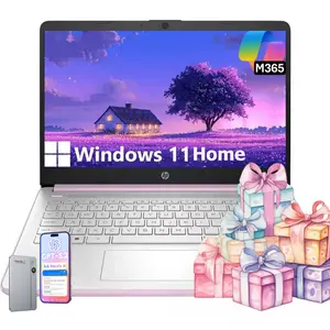 HP 2026 14" Ultra-Light Laptop | Intel Quad-Core | 8GB RAM 128GB UFS | Windows 11 Home | Honey Lavender | Student Business PC With Bundle Accessory
