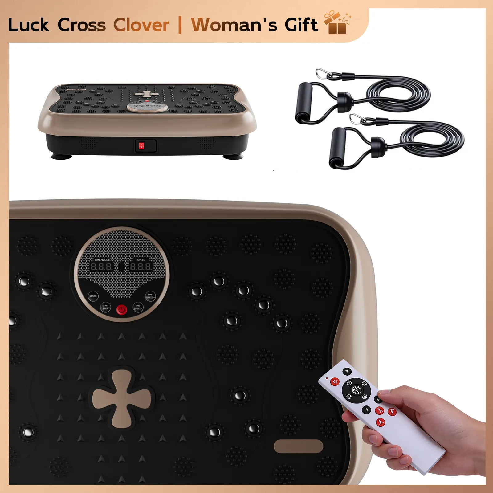 HopHorse Vibration Plate Luck Cross Clover Exercise Machine Muscle Relaxation Vibration Plate Whole Body Fitness Platform HopHorse Vibration Plate Luck Cross Clover Exercise Machine Muscle Relaxation Vibration Plate Whole Body Fitness Platform