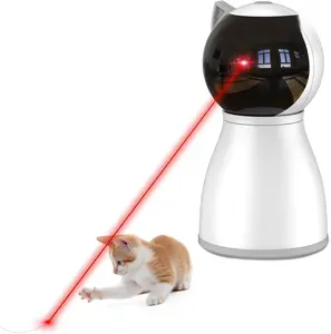 [USA Stock] -  Laser Cat Toys for Indoor Cats,The 4th Generation Real Random Trajectory Motion Activated Rechargeable Automatic Cat Laser Toy,Interactive Cat Toys for Bored Indoor Adult Cats/Kittens(White)