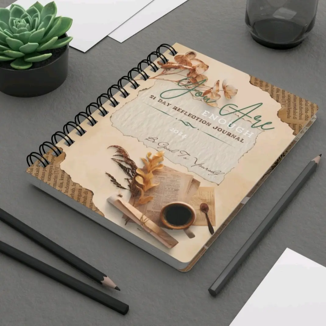 21 Day Reflection Journal You Are Enough - Daily Prompts for Self Esteem & Creativity - Personal Thoughts & Affirmations Included - Perfect for Daily Routine