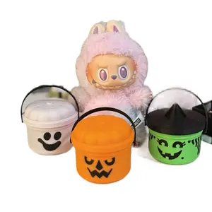 3D Printed Nostalgic Halloween Decoration Buckets holiday ornaments cute spooky Creepy Orange Pumpkin