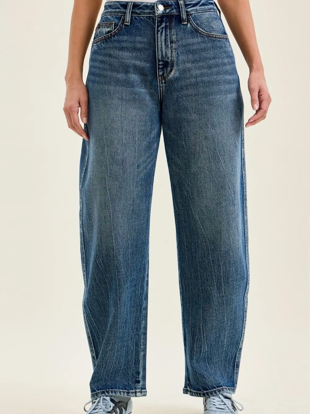 Judy Blue High Waist R.m. "Marlow" Arc Dk Time Weathered Indigo Jeans