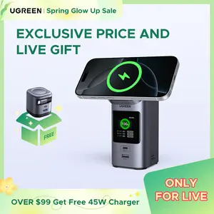 【LIVE ONLY】UGREEN Nexode Power Bank 20000mAh 145W PD 3.0 Portable Charger 72Wh Qi2 Certified 15W Wireless Fast Charging Magsafe Battery Pack 2C1A with TFT Display for iPhone 17/16 Series/MacBook/iPad,September Restock,TikTokShopHolidayHaul